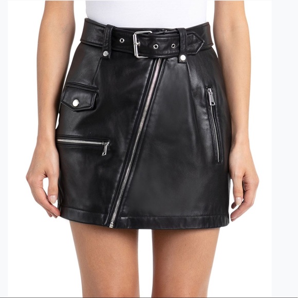 Dresses & Skirts - Faux Leather Biker Skirt